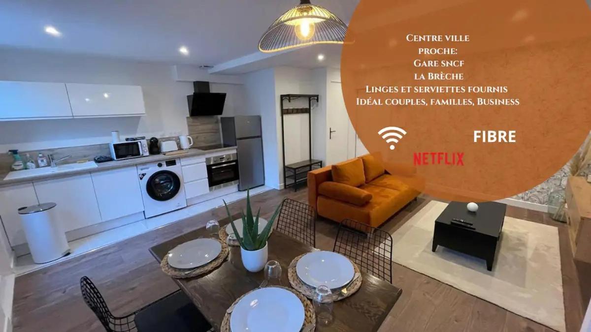 شقة Le Jardin Niortais - Hyper Centre- Proche Gare - Paisible - Grand Jardin Prive, Wifi Hd -Netflix المظهر الخارجي الصورة